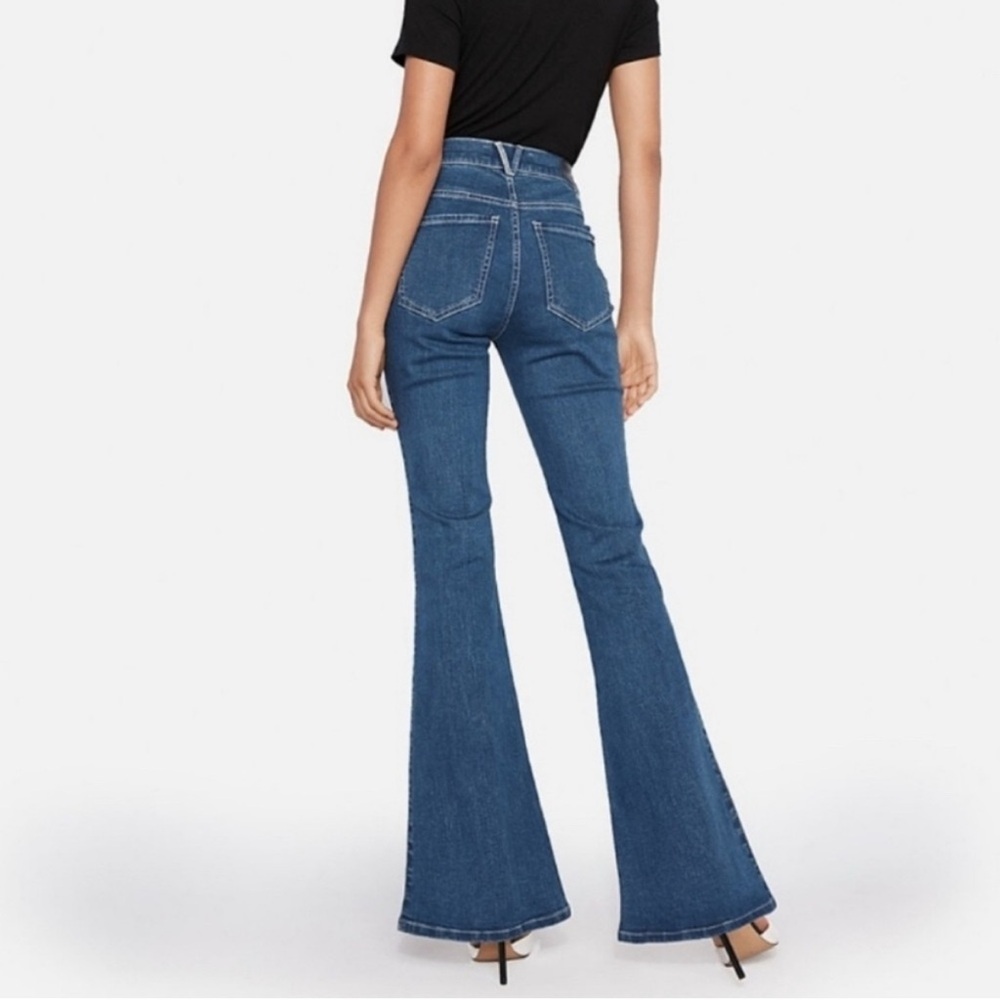 Express bell flare high rise jeans - Picture 2 of 8